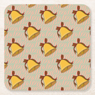 Bell und Bow Rechteckiger Pappuntersetzer