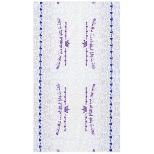 Bell- und Granatapfeltischdecke mit Psalm-145:16 Tischdecke