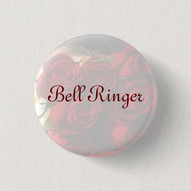 "Bell-Wecker-" - Rosen-Blumenstrauß (1) Button (Vorderseite)