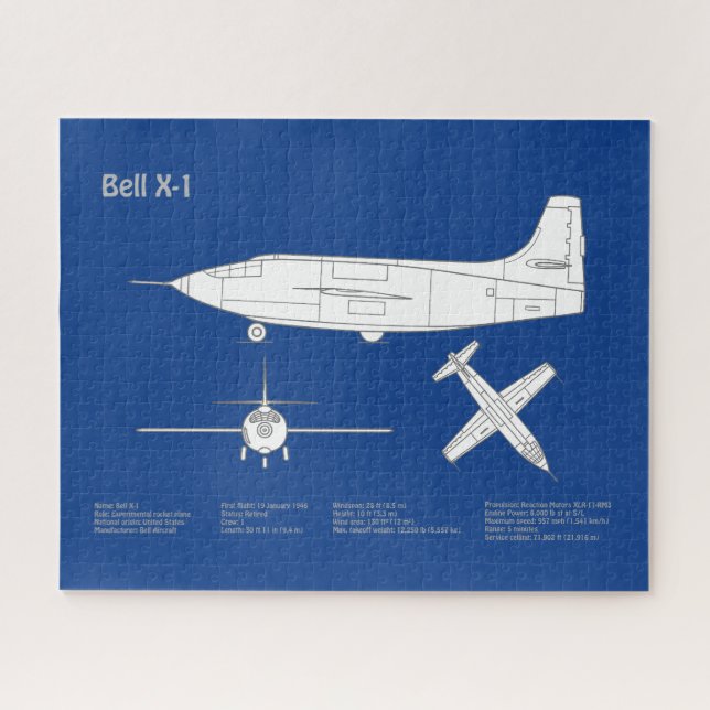 Bell X-1 - Flugzeugkonzepte ABD Puzzle (Horizontal)