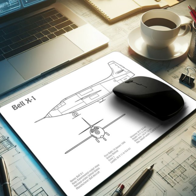 Bell X-1 - Flugzeugkonzepte BD Mousepad (Von Creator hochgeladen)