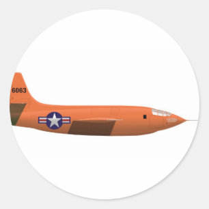 Bell X-1 Rocket-Flugzeug Runder Aufkleber