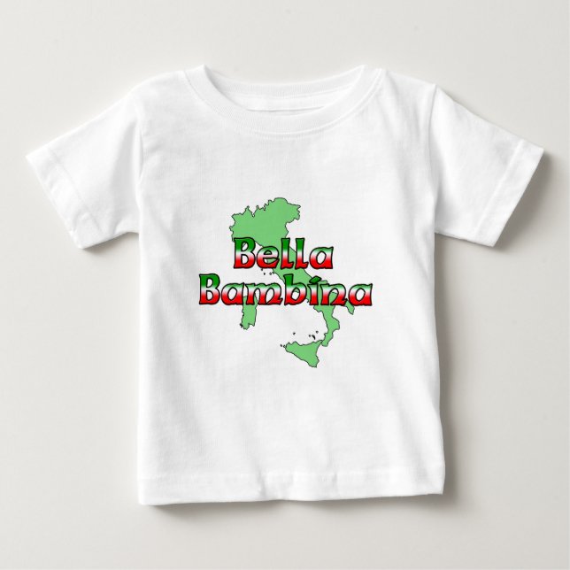 Bella Bambina Baby T-shirt (Vorderseite)