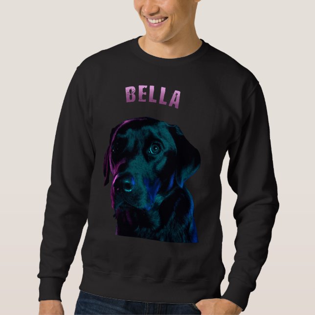 Bella Black Labrador Sweatshirt (Vorderseite)