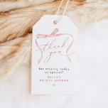 BELLA Blush Bow Sie bindet den Knoten an Danke Geschenkanhänger<br><div class="desc">Die Bella Collection verfügt über Aquarellfarben,  rosa Farbbandfarben und einen eleganten Kalligraphie-Script-Schriftart. Diese Kollektion ist zart und feminin,  perfekt für Ihr "The Bying the Knoten" Themenevent.</div>