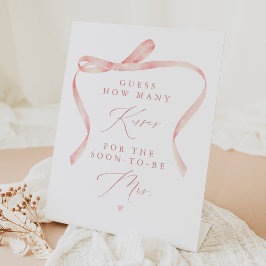 BELLA Blush Bow Tying the Knot Kisses für Mrs. Sockelschild