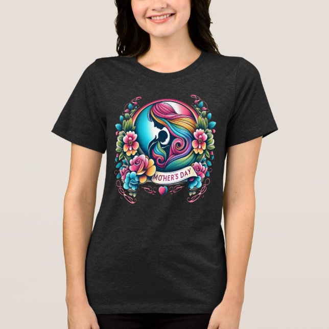 Bella+Canvas Muttertag Tri-Blend Shirt (Vorderseite)