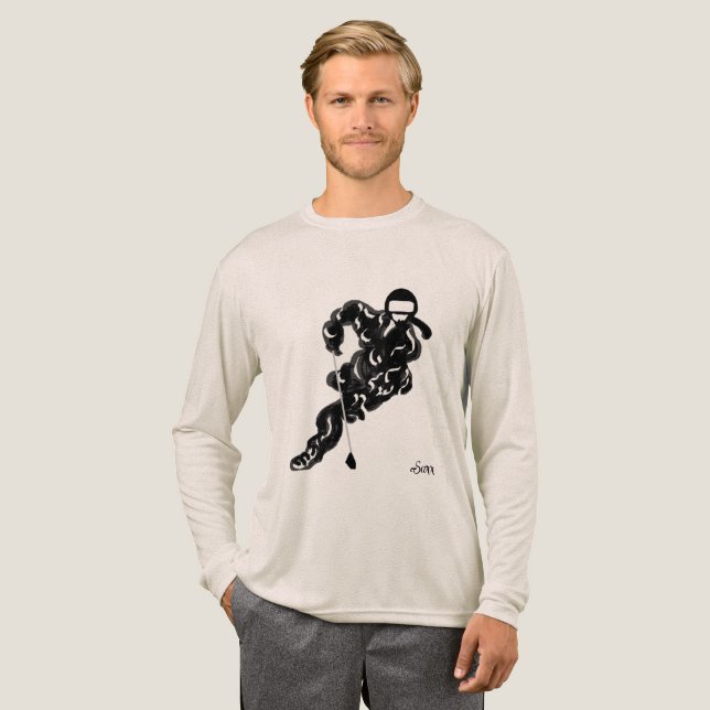 Bella Canvas Tri-Blend Langarmshirt : Hockey Shirt (Volle Vorderseite)