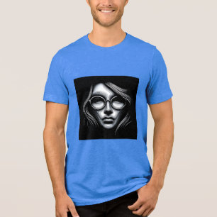 Bella+Canvas Tri-Blend-T-Shirt, einfarbig schwarze Tri-Blend Shirt