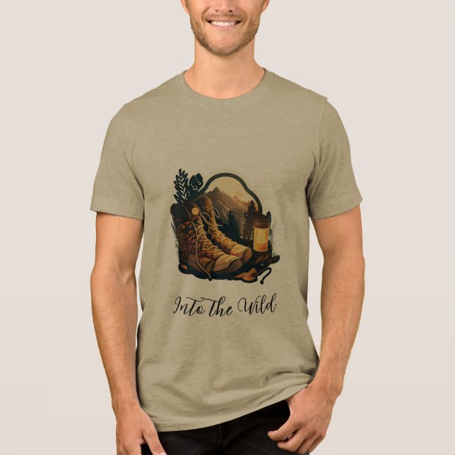 Bella+Canvas Tri-Blend T-Shirt, Olive Shirt (Vorderseite)