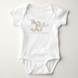 Bella Girls B Name bedeutet monogramm Babykleidung Baby Strampler