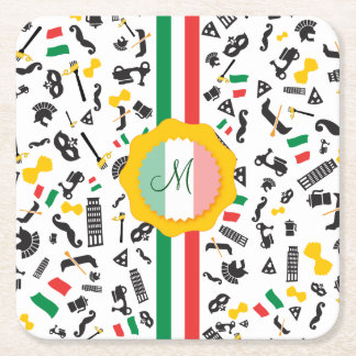 Bella Italia Rechteckiger Pappuntersetzer