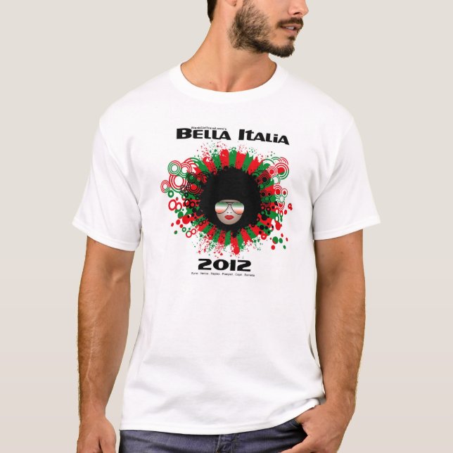 Bella Italien 2012 Mann-T-Shirt für einen roomier T-Shirt (Vorderseite)