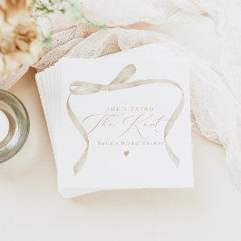 BELLA Ivory Bow Sie bindet das Brautparty des Knot Serviette