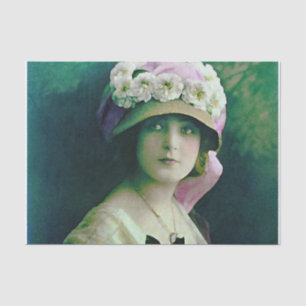 Bella, Jugendstil, digitale Malerei, schön, Dame Seidenpapier