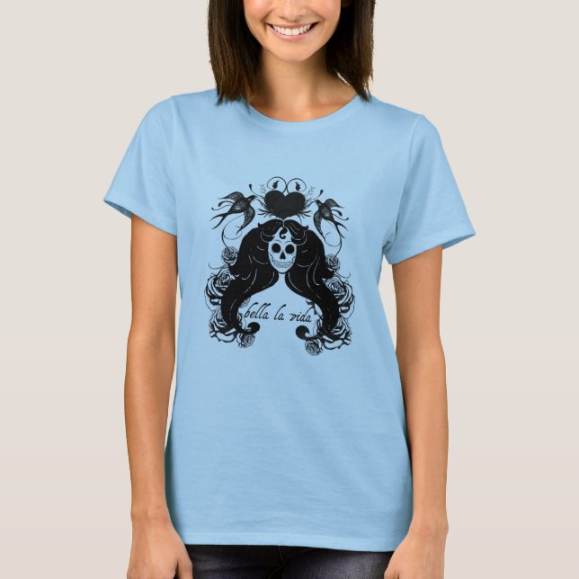 Bella La Vida skeleton Tätowierungs-T - Shirt (Vorderseite)