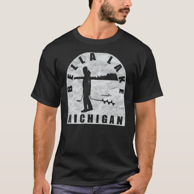 Bella Lake Ice Fischen T-Shirt (Vorderseite)