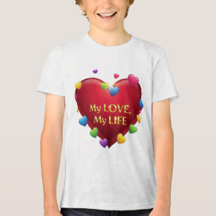 Bella+Leinwand Jugend-T - Shirt "My Liebe My Life"