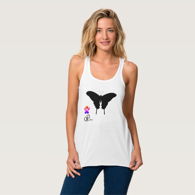 Bella+Leinwand Racerback Tank Top BLACK DRAGON (Vorderseite Vollansicht)