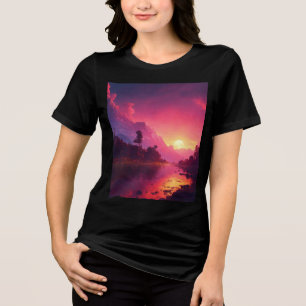Bella+Leinwand T - Shirt für Frauen in drei Hälfte