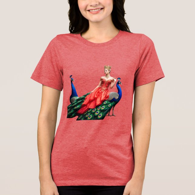 Bella+Leinwand T - Shirt für Frauen: Pfau und (Vorderseite)