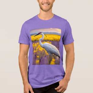 Bella+Leinwand Tri-Blend-T - Shirt — Weißer Krane