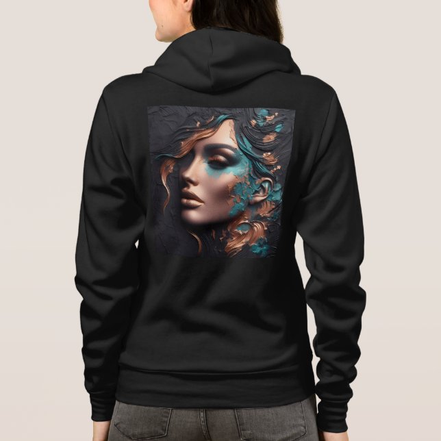 Bella+Leinwand Vollzip Sweatshirts mit Kunstwerken (Rückseite)