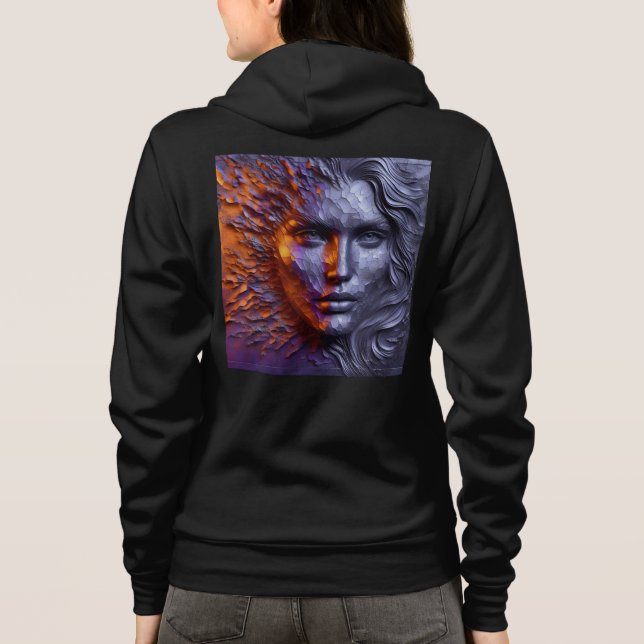 Bella+Leinwand Vollzip Sweatshirts mit Kunstwerken (Rückseite)