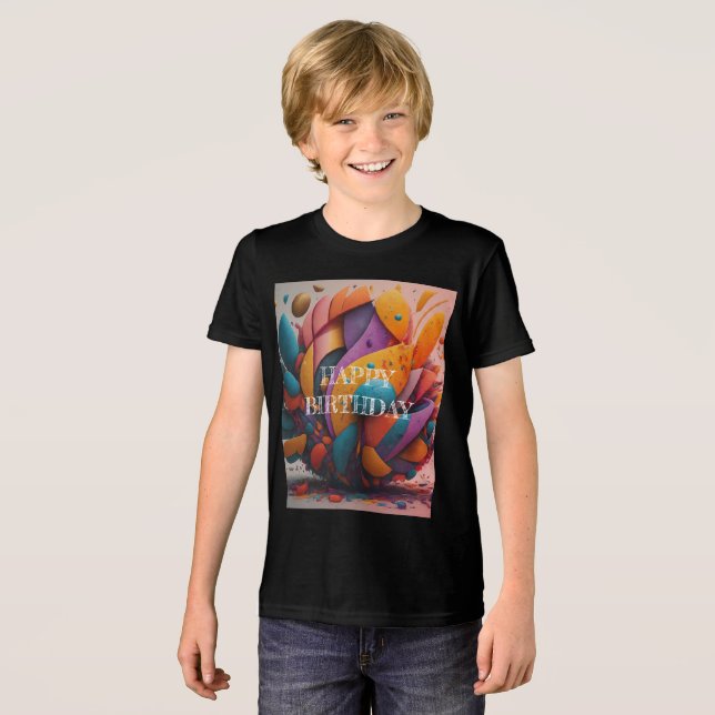 Bella+Leinwand Youth Tri-Blend Shirt (Vorderseite voll)