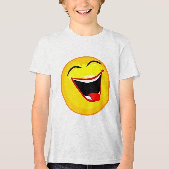 Bella+Leinwand Youth Tri-mix T - Shirt, White Flec Tri-Blend Shirt (Vorderseite)