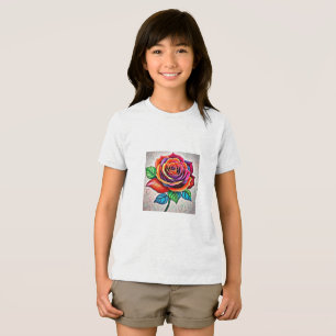 Bella+Leinwand Youth Tri-mix T - Shirt, White Flec Tri-Blend Shirt