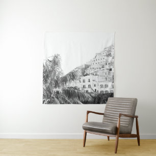 Bella Positano #8 #travel #wall #art Wandteppich