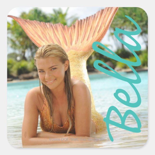 Bella Quadratischer Aufkleber (Vorderseite)