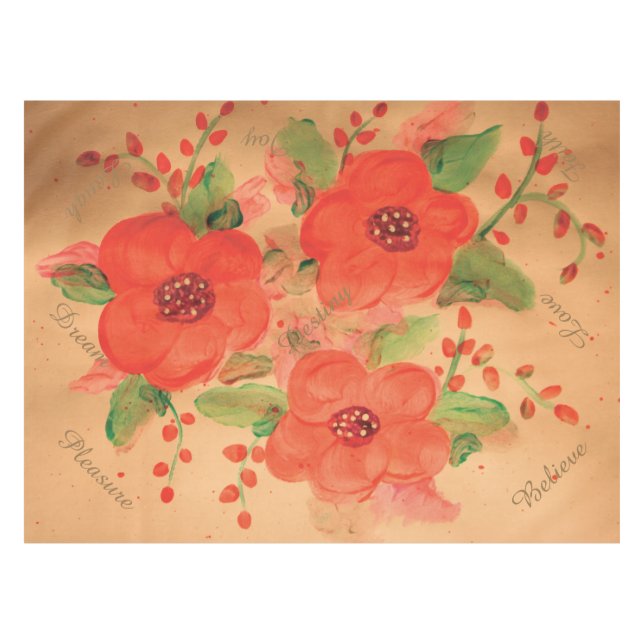 Bella Tableclout mit Rot Tischdecke (Vorderseite (Horizontal))