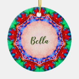 BELLA ~ Weihnachtsgeschirr Fraktal Personalisiert Keramik Ornament