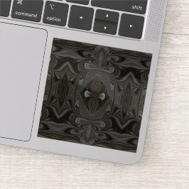 Belladonna Abstract Black and Gray Fluid Art Aufkleber