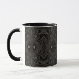 Belladonna Abstract Black and Gray Fluid Art Tasse