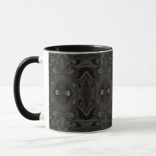 Belladonna Schwarz Abstrakte Acryl Fluid Kunst Tasse