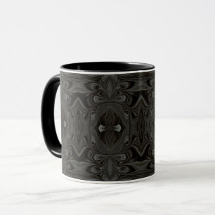 Belladonna Schwarz Abstrakte Acryl Fluid Kunst Tasse