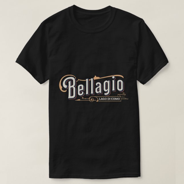 Bellagio Como Retro Style T - Shirt (Design vorne)