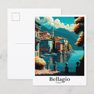 Bellagio Italien Kunst, Dichtung und Musik Postkarte