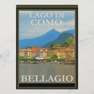 Bellagio Italien-Poster Einladung
