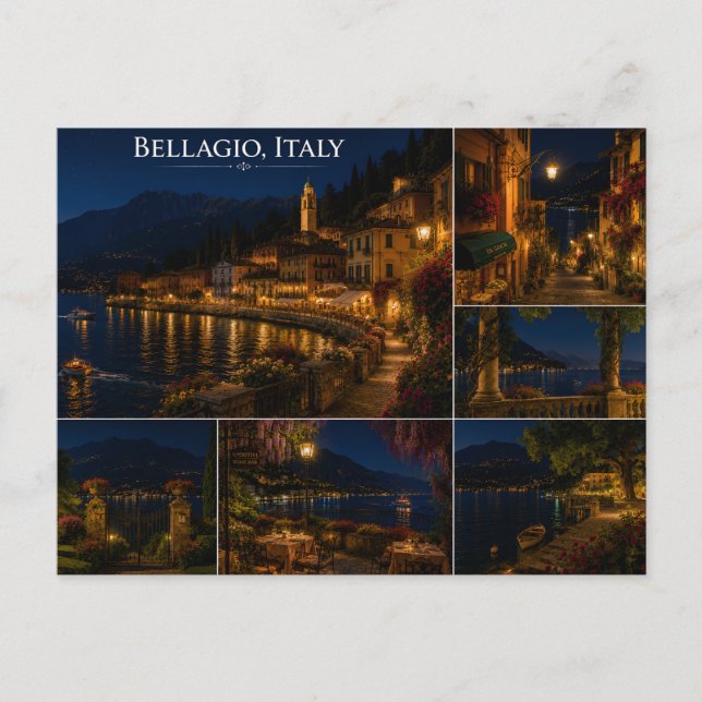 Bellagio Italien Postkarte (Vorderseite)