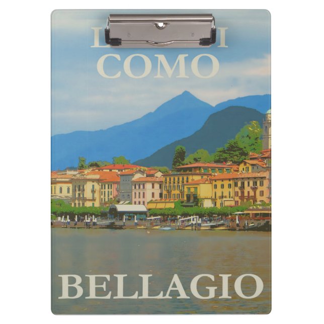 Bellagio Italy Poster Clipboard Klemmbrett (Vorderseite)