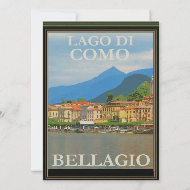 Bellagio Italy Poster Einladung (Vorderseite)