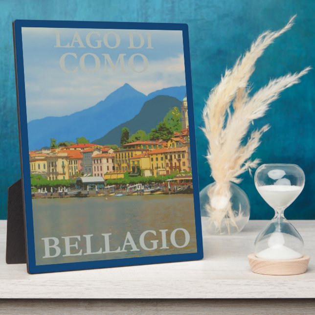 Bellagio Italy Poster Fotoplatte (Seite)