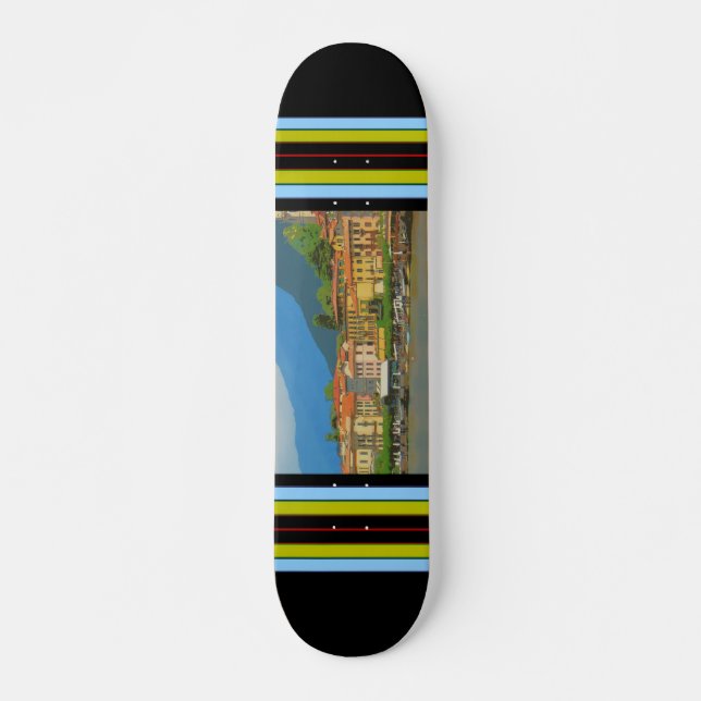Bellagio Italy Poster Skateboard (Vorne)