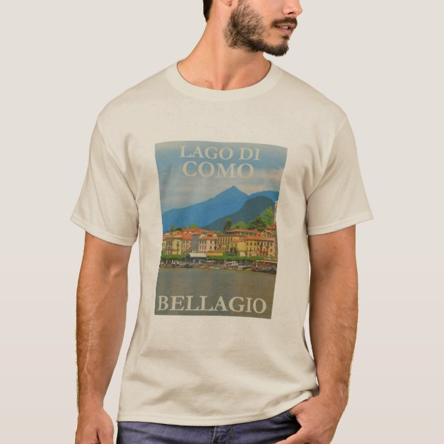 Bellagio Italy Poster T-Shirt (Vorderseite)