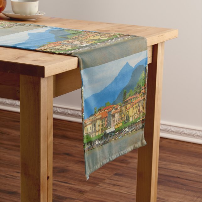 Bellagio Italy Poster Table Runner Kurzer Tischläufer (Beispiel)