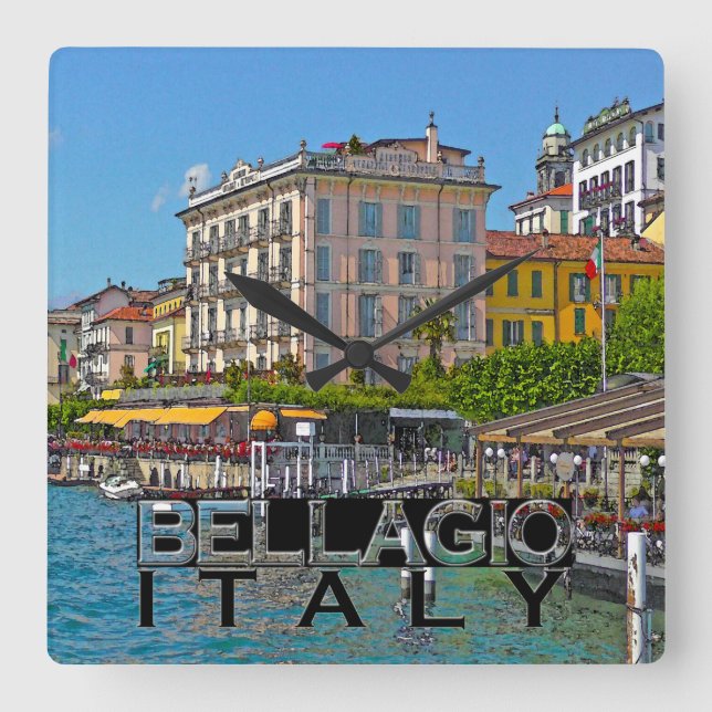 Bellagio Quadratische Wanduhr (Vorderseite)